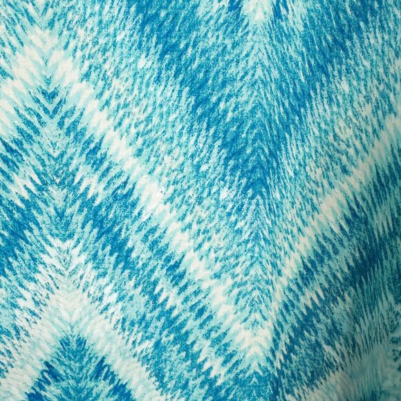 Catherines Lightweight Chiffon Open Cardigan Womens 1X Blue Aqua Beach Summer - Picture 13 of 16